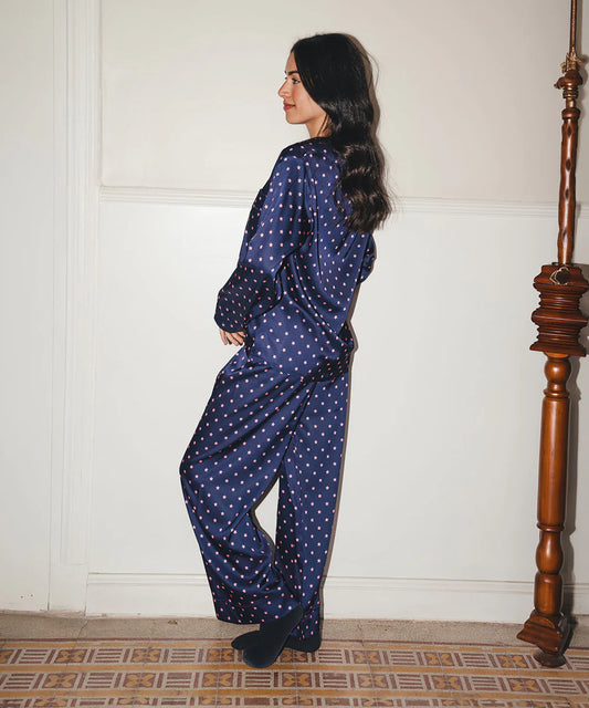 pink sky satin pj pants - Chummy