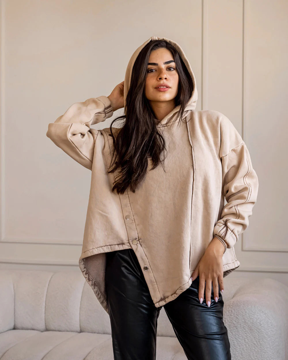 Acid washed sweatshirt - Sara Salama