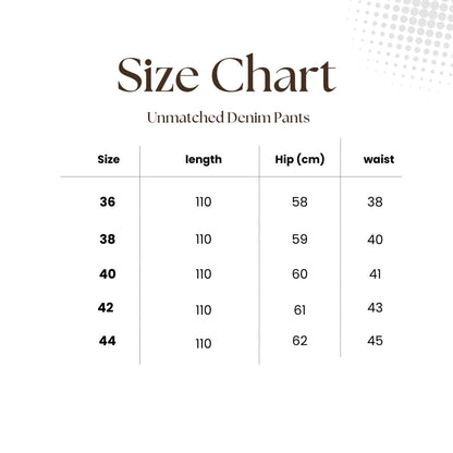 Unmatched Denim Pants - Amalia