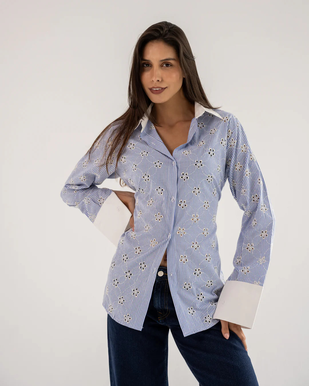 Embroidered Tailored Shirt - Nawara