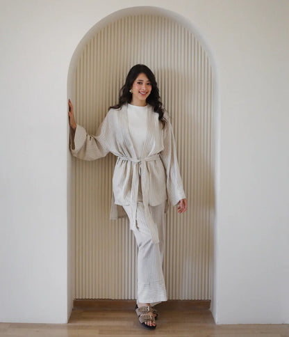 Striped Linen Set - Amalia