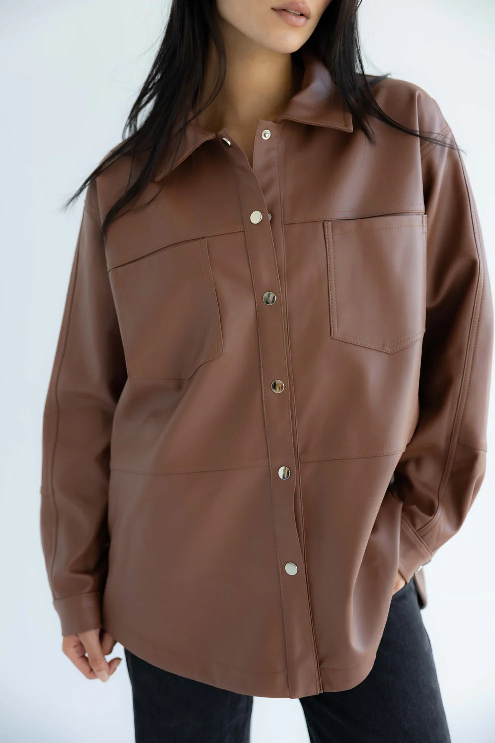 Bold leather shirt - BA