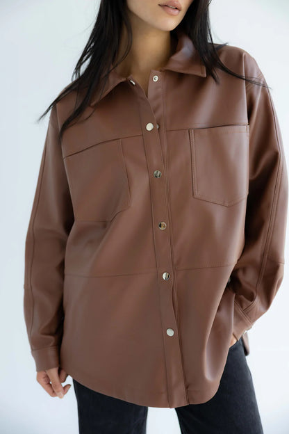 Bold leather shirt - BA