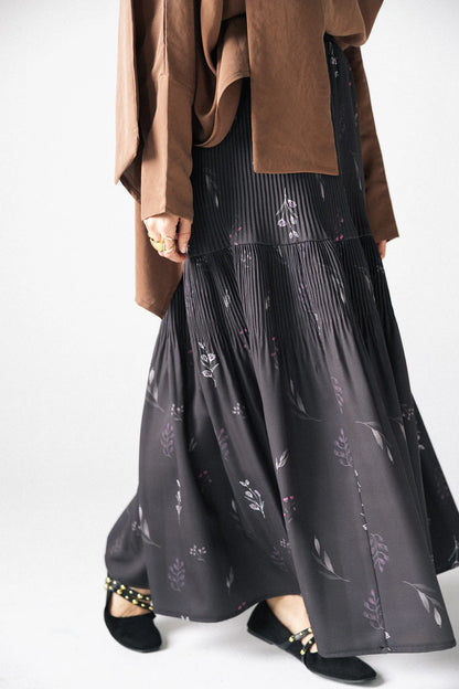 Violet printed skirt - Chiffon