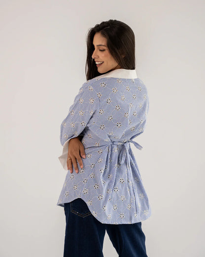 Embroidered Tailored Shirt - Nawara