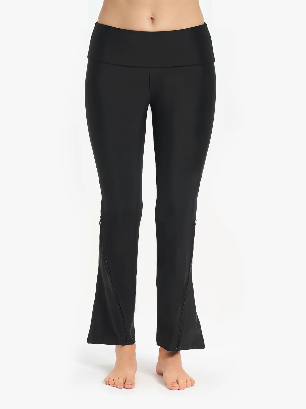 2-in-1 Flared Zip Swim Leggings – Le Maillot