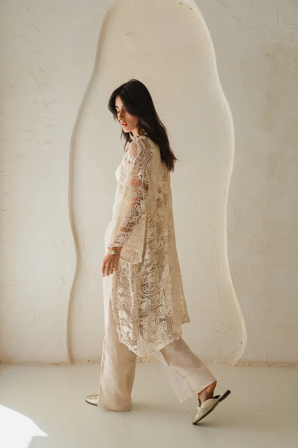 Laced Crochet Cardigan print 2  - OBI