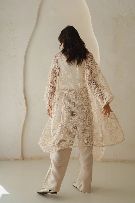 Laced Crochet Cardigan print 2  - OBI