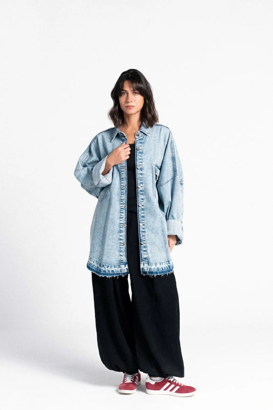 Denim Splash Jacket - Taj Sisters