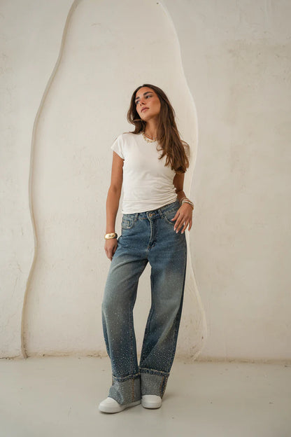 Studded Folded pants - obi