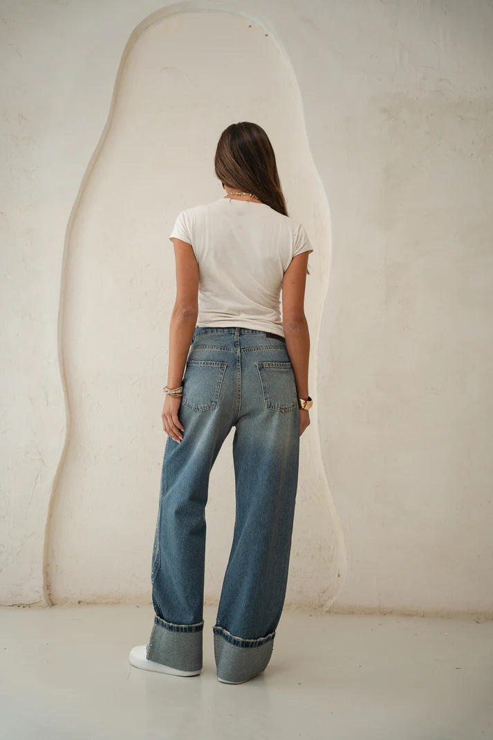 Studded Folded pants - obi