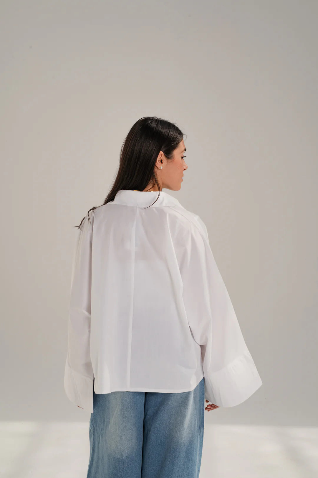 Poplin Shirt With Gold Pin - Taj sisters