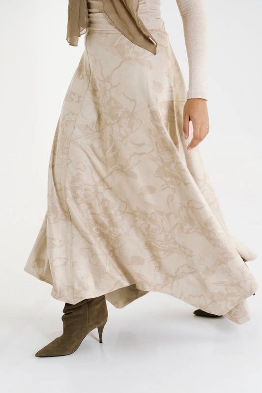 Asymmetrical printed Skirt - Taj Sisters