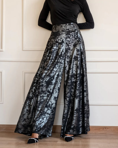 Shimmery wide pants - Sara Salama