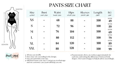 Mono wide leg pants - Peach and mint