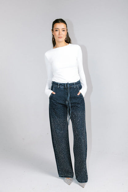 Unmatched Denim Pants - Amalia