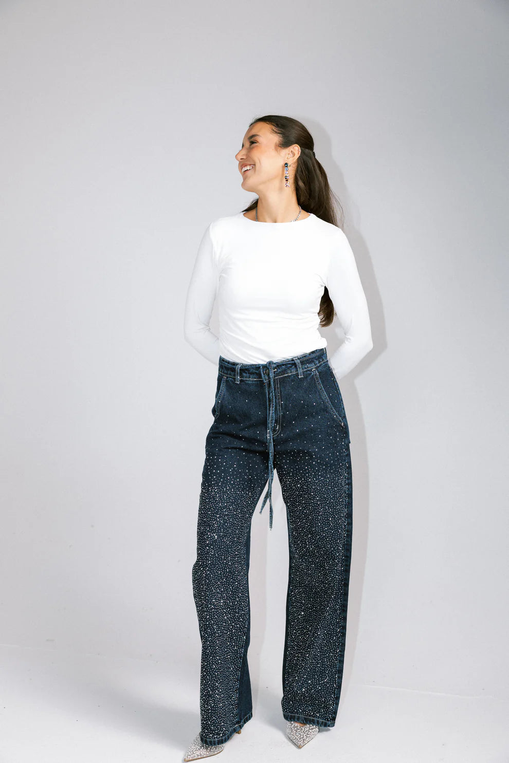 Unmatched Denim Pants - Amalia