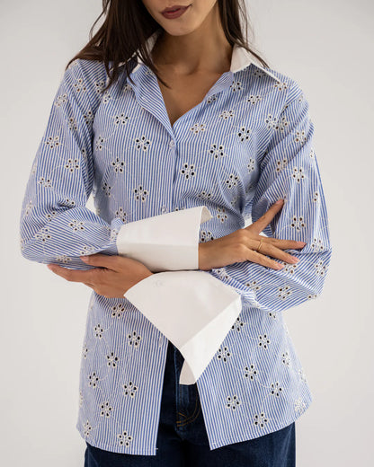 Embroidered Tailored Shirt - Nawara