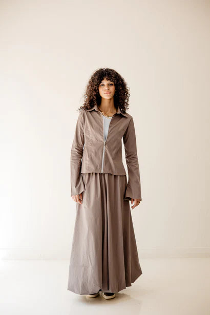 S-T03 The zip poplin shirt - AED