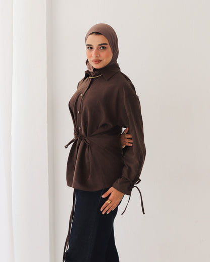 Soft Bow Side Shirt - SAMRA