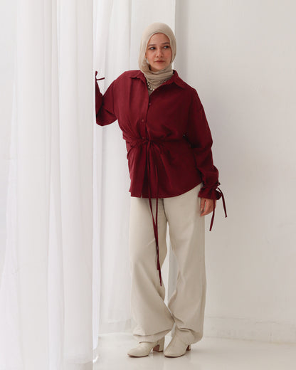 Soft Bow Side Shirt - SAMRA