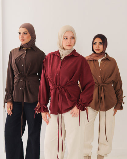 Soft Bow Side Shirt - SAMRA