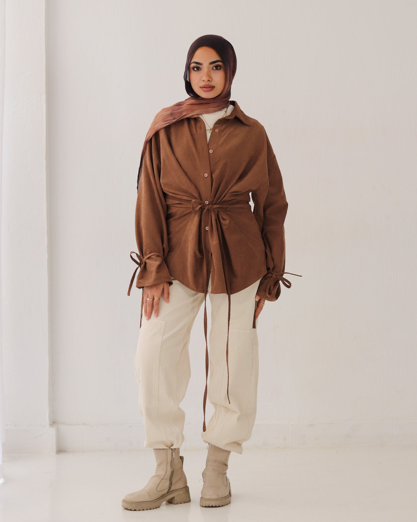 Soft Bow Side Shirt - SAMRA