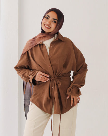 Soft Bow Side Shirt - SAMRA