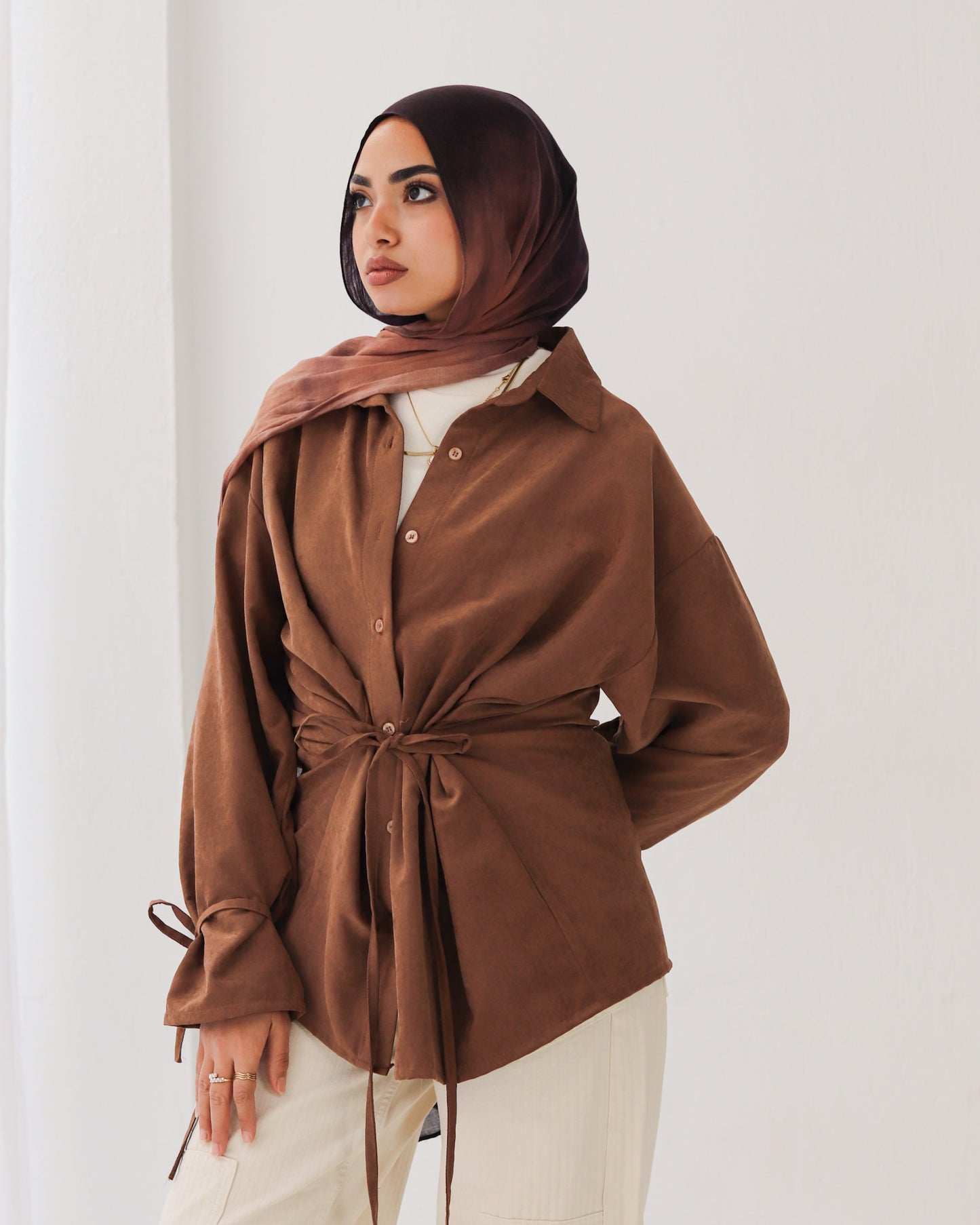 Soft Bow Side Shirt - SAMRA