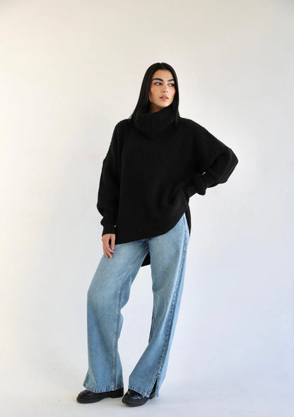 Knit oversized pullover - Sara Salama