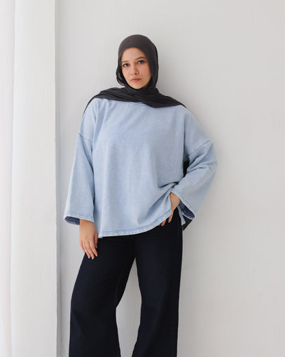 Washed melton top - SAMRA