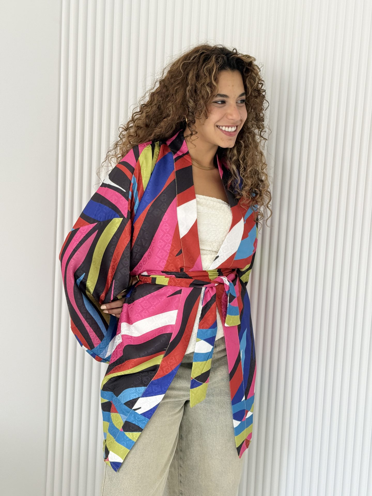 Colorfol zebra Kimono - Estringo