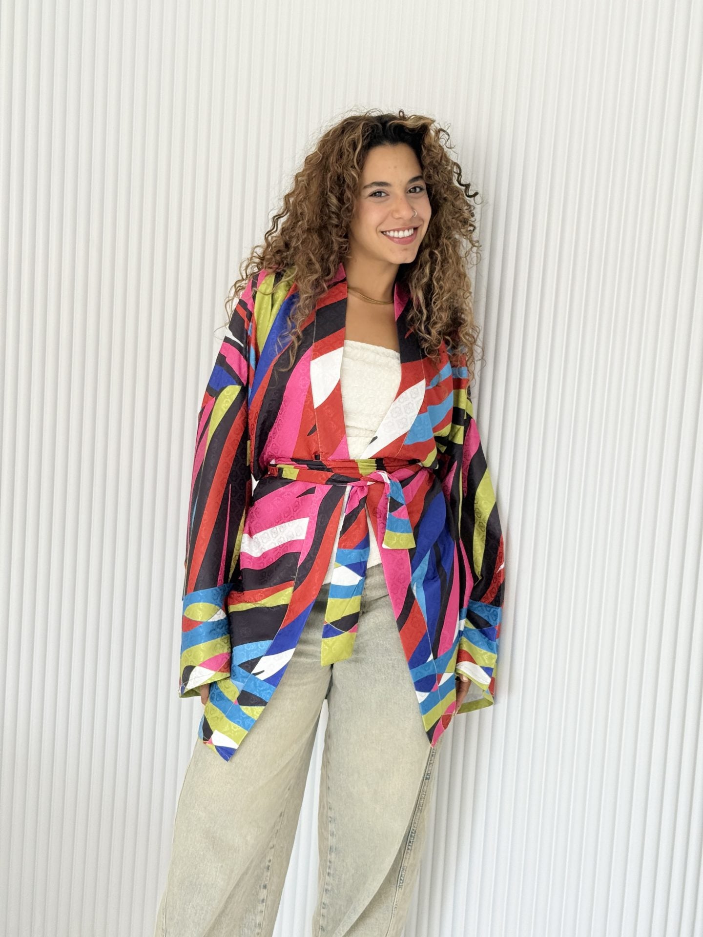 Colorfol zebra Kimono - Estringo