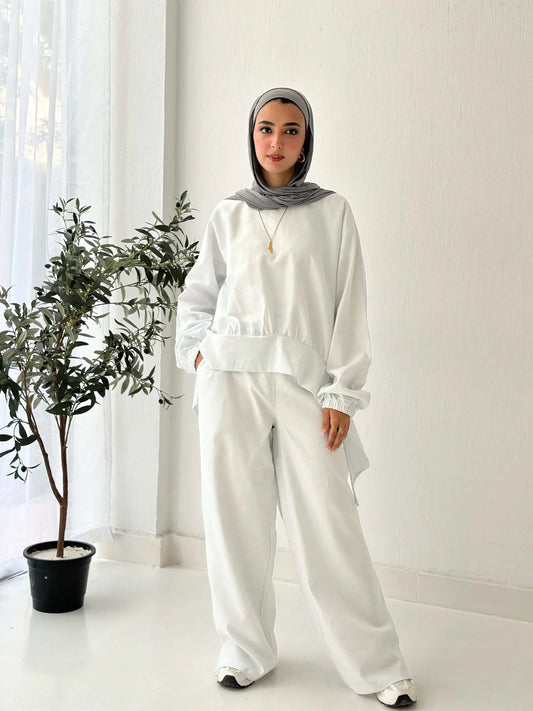 Linen loose band set - Tia mode