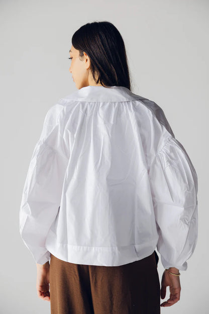 Cropped poplin shirt - Maison Taj
