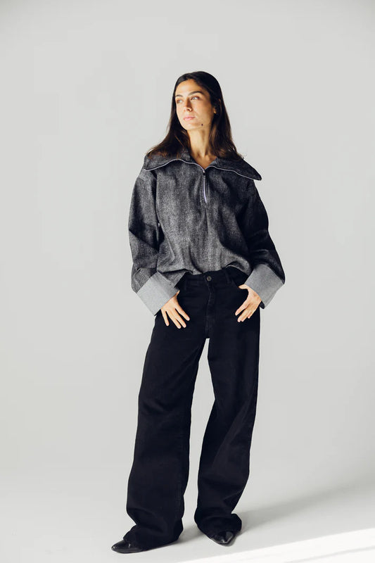 Cropped denim top - Maison taj