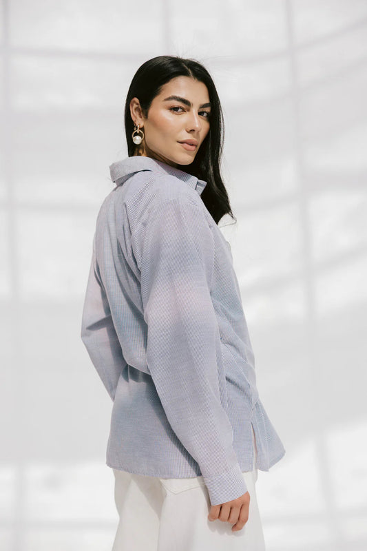 Sailor knot shirt - Peach and mint