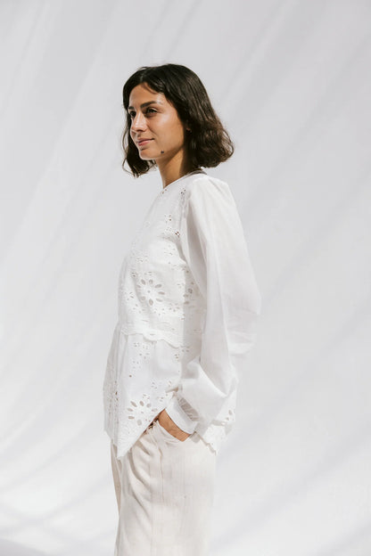 The wildflower blouse - Peach and mint