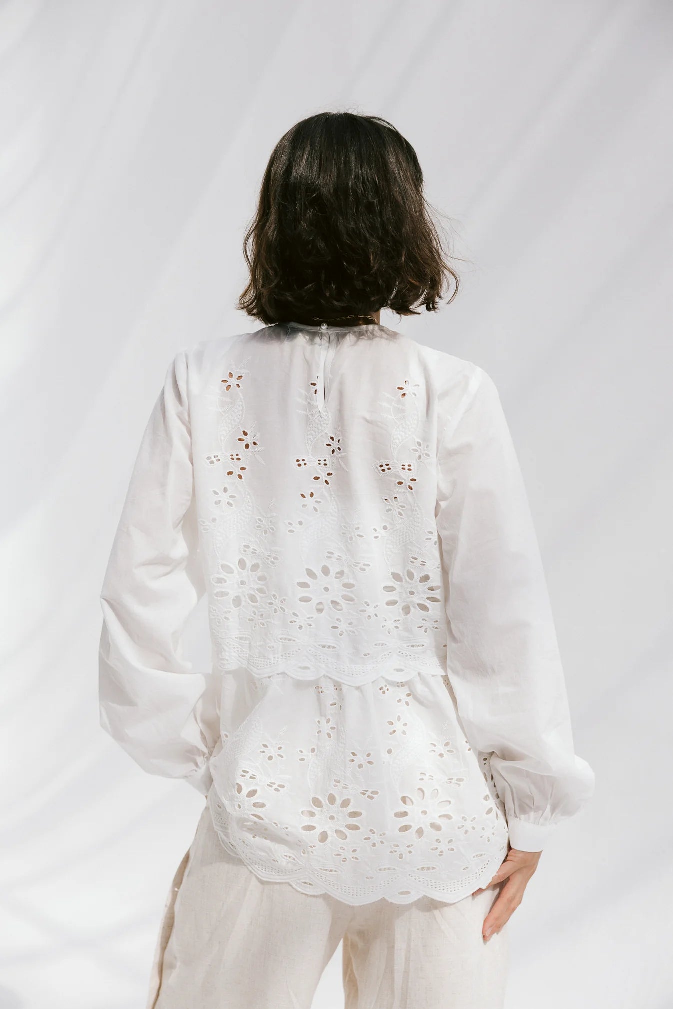 The wildflower blouse - Peach and mint