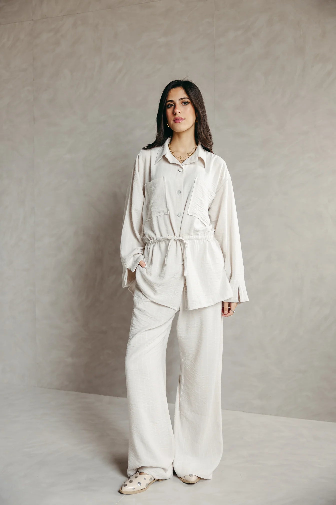 The Rayé Set pearl white - peach and mint