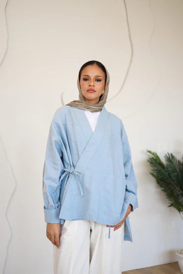 Wrapped pure linen shirt - Sirius