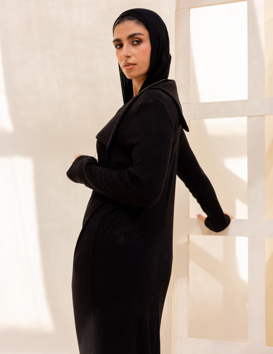 Knitted wideneck dress - Yasofia