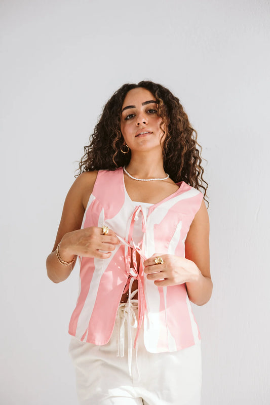 Knot stripy vest - SA Studio