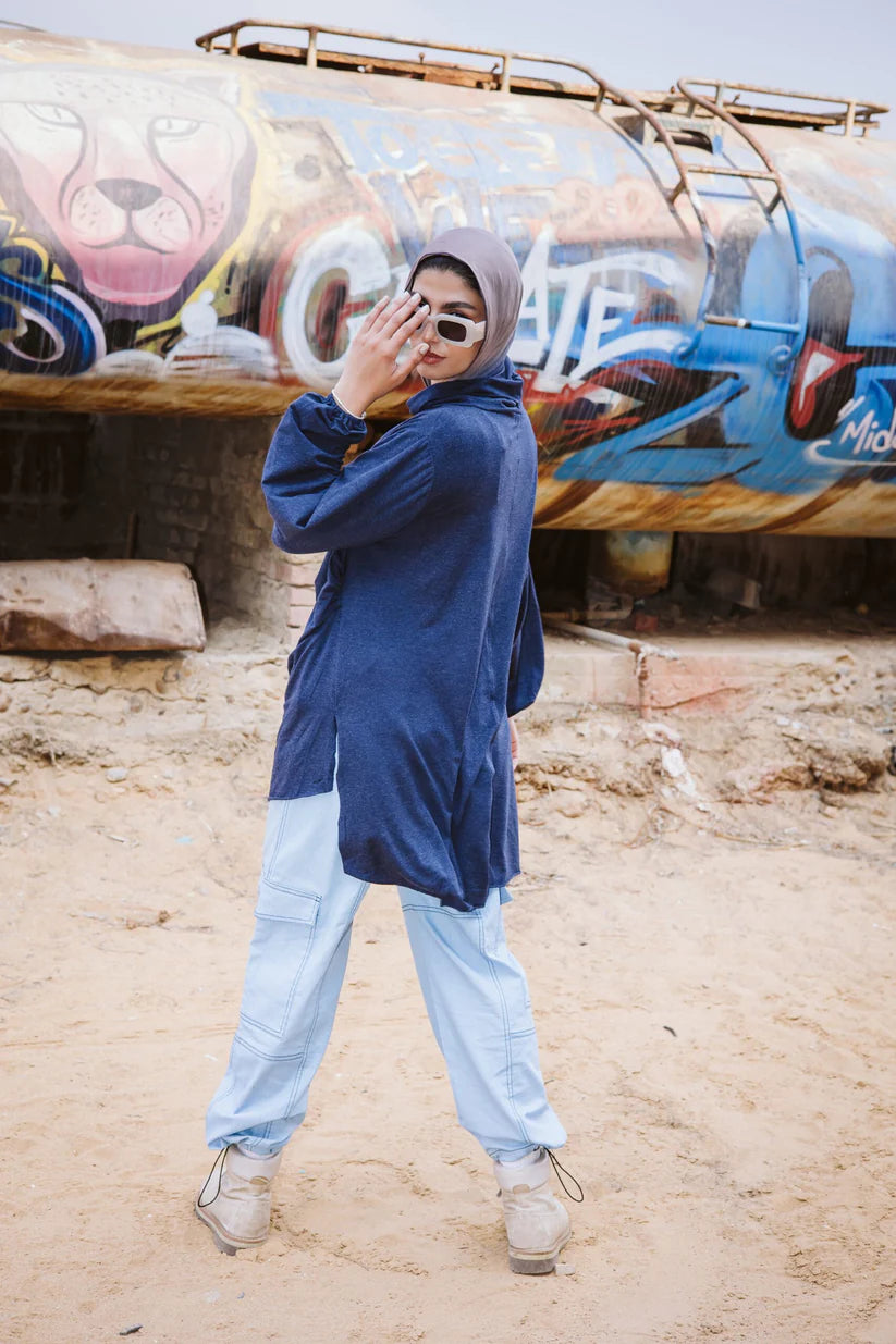 Parachute denim pants - Taji designs