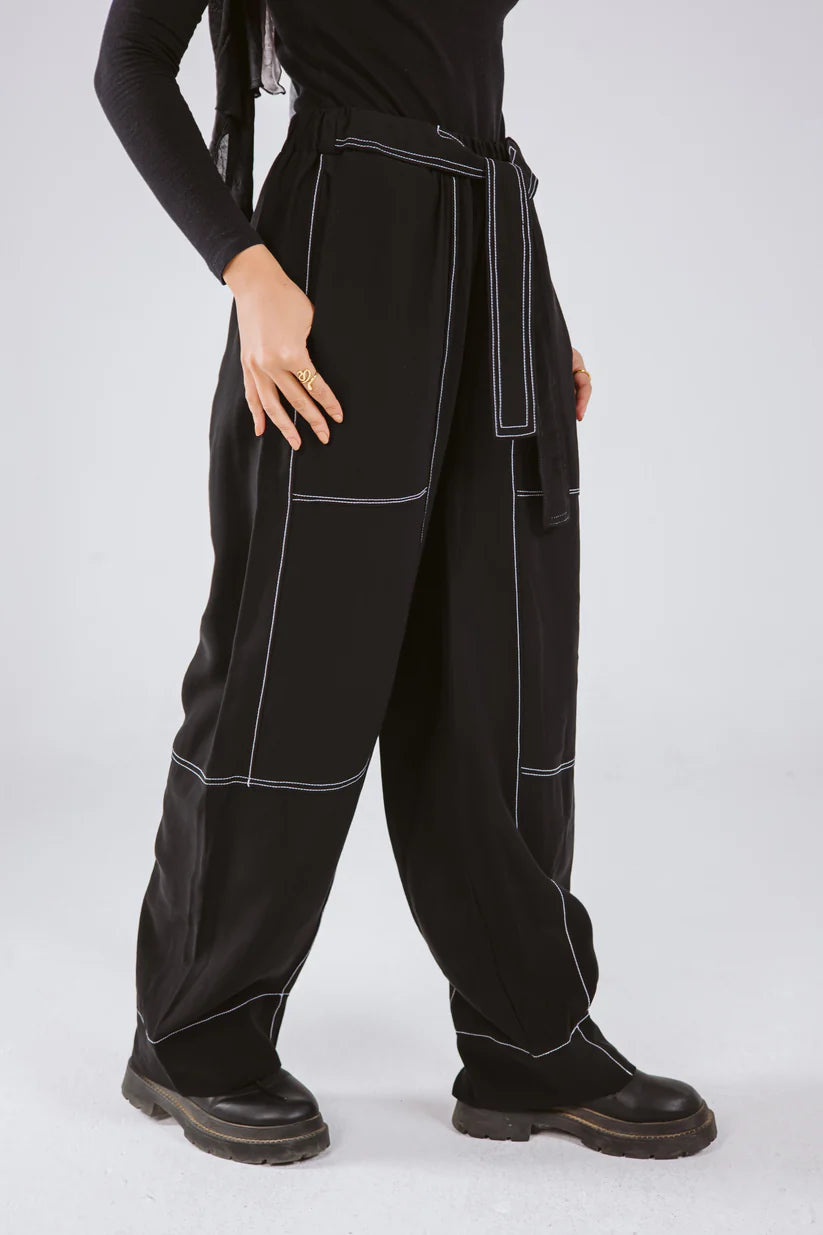 Stitches Wide Pants - Taji