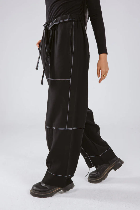 Stitches Wide Pants - Taji