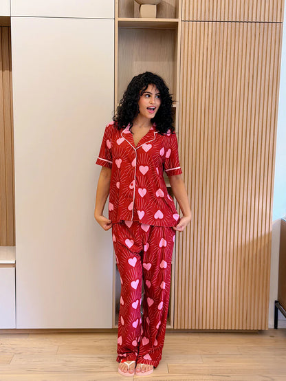 CLUB IN RED BUTTON WITH SHIRT - NK Designs