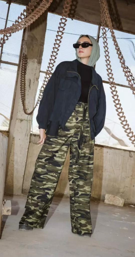 Wide camouflage pants