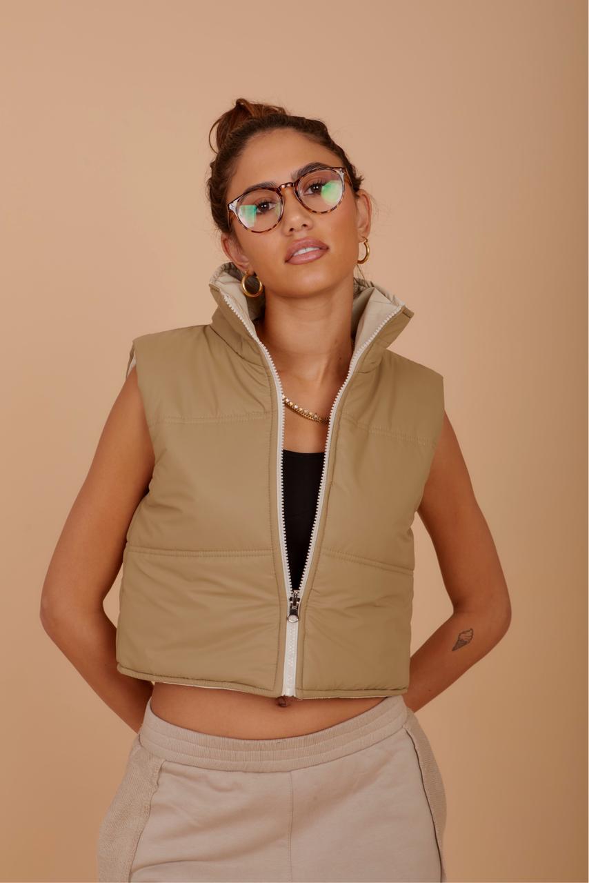 Short Double Face Puffer Vest - Nahla ElAlfy