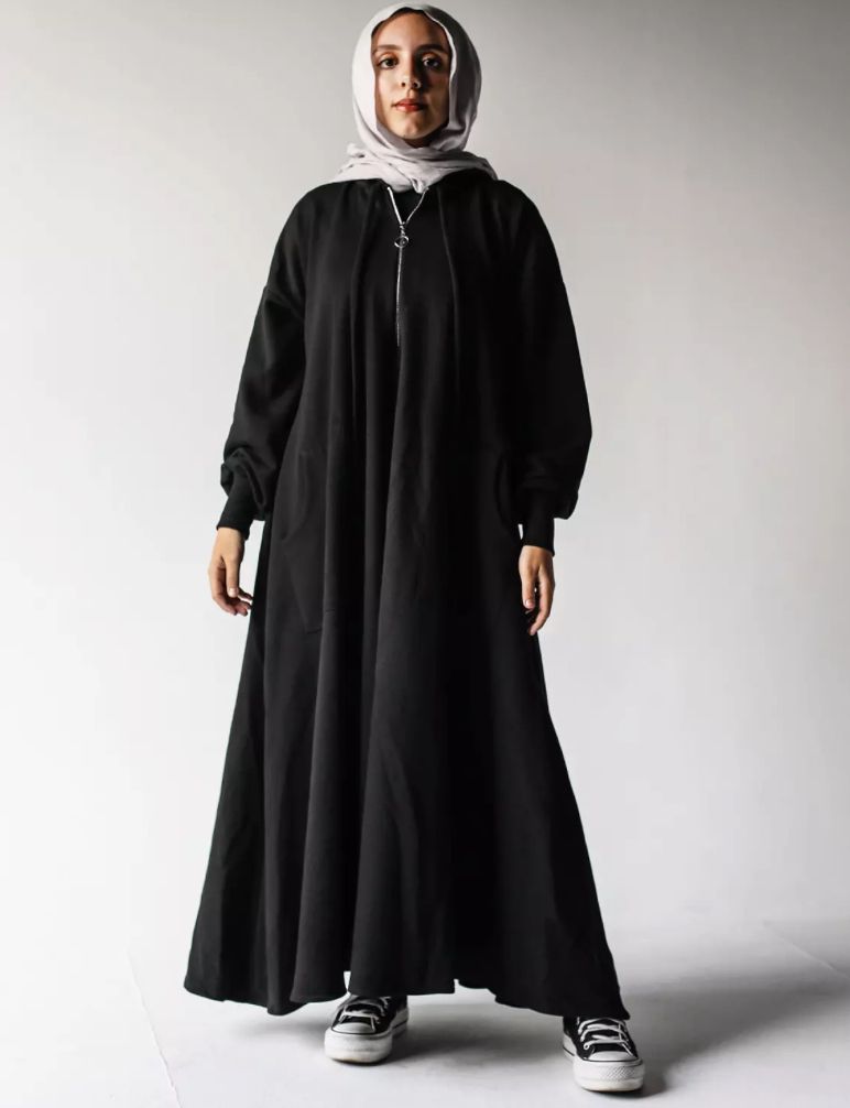 Melton hoodie dress - Modesty Abaya